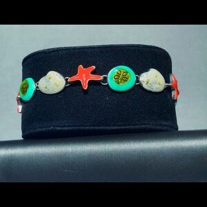 Charm Bracelet Ocean Beach Sea Shell Starfish